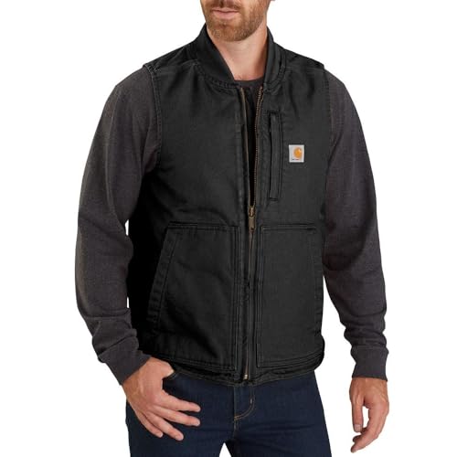 Image of Carhartt Men's 104395 Washed Duck Insulated Rib Collar Vest