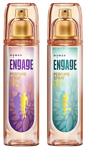 Image of Engage W3 Perfume Spray For Women, 120ml & W2 Perfume Spray For Women, 120ml - Floral, Fruity, Citrus