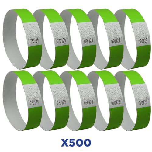 Avery Tyvek Paper Bracelets/Wristbands -Green- Tear-Proof - Ideal for Events,Ideal for Events Parties, Celebration TYVGN-50 - Image 2