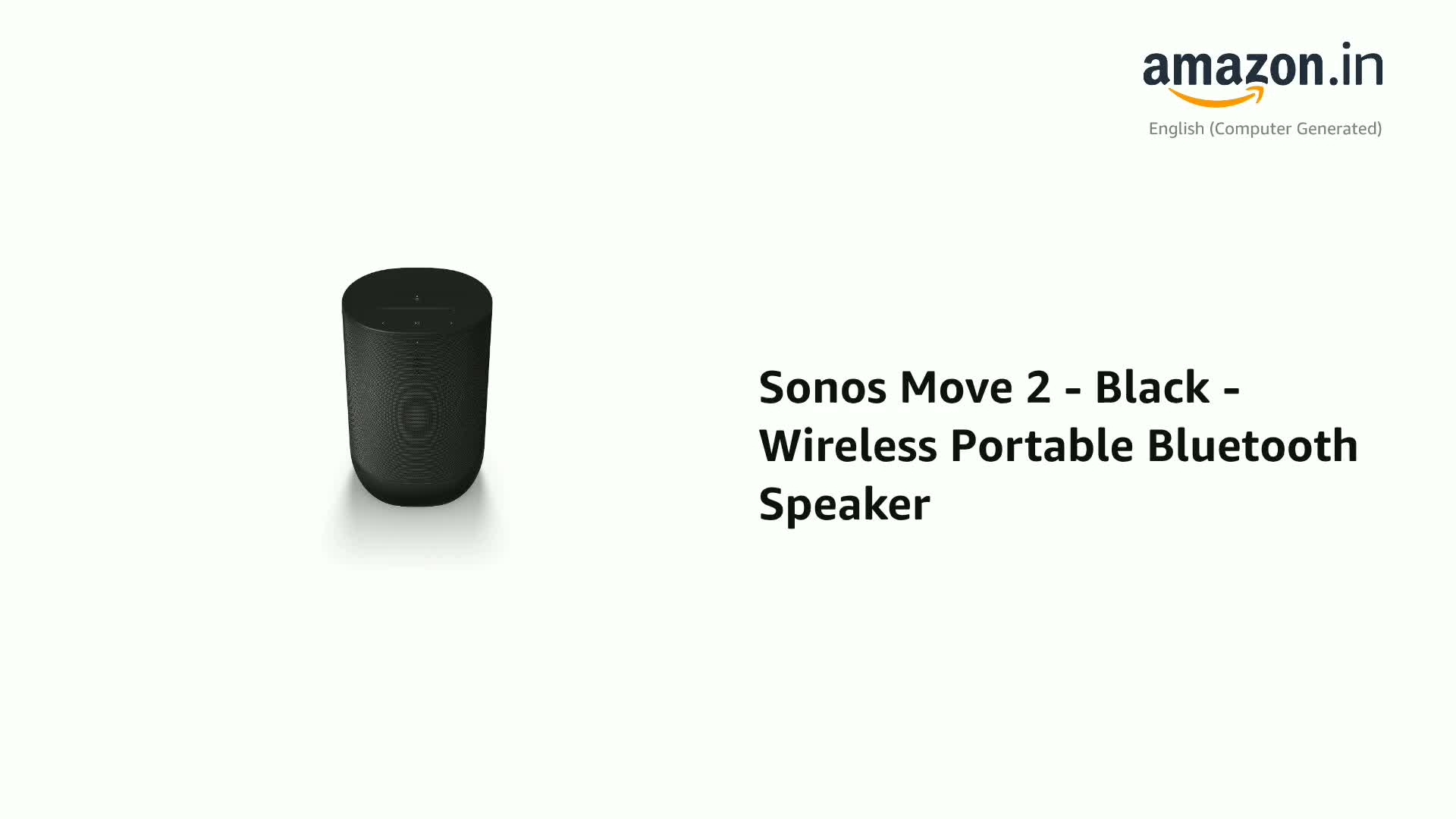 Sonos Move 2 | Wireless Portable Speaker with WiFi, Bluetooth