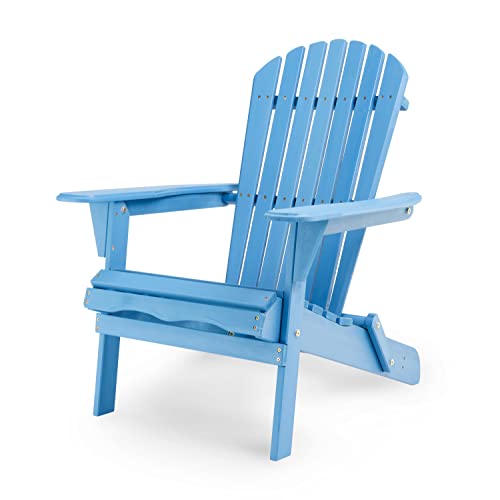 Mederlo Wood Folding Adirondack Chair, Canadian Cedar Outdoor Patio Lounger Chair for Beach, Deck, Garden, Backyard, Lawn, Porch, Pool Side, Fire Pit