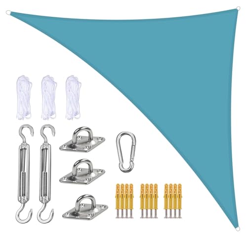 Voile d'ombrage triangulaire protection UV 95% anti-intempéries - 2
