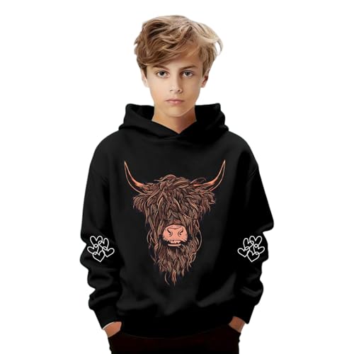 Sweat-shirt à capuche garçon pull imprimé chaud mode décontracté enfant
