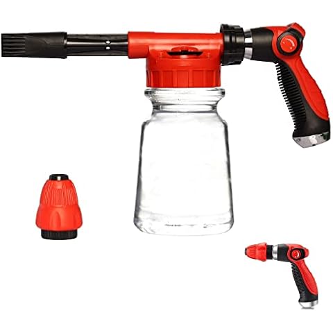Foam Sprayer, Car Wash Foam Gun, Adjustable Hose Wash Sprayer with Ratio Dial Foam Blaster with Nozzle Foam Cannon for Car Cleaning or Watering Garden Use.(Red) Cover