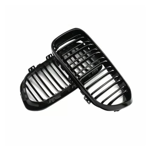 Rejilla delantera para BMW F20 F21 LCI Serie 1 (2015-2017) en negro brillante de 2 listones 4