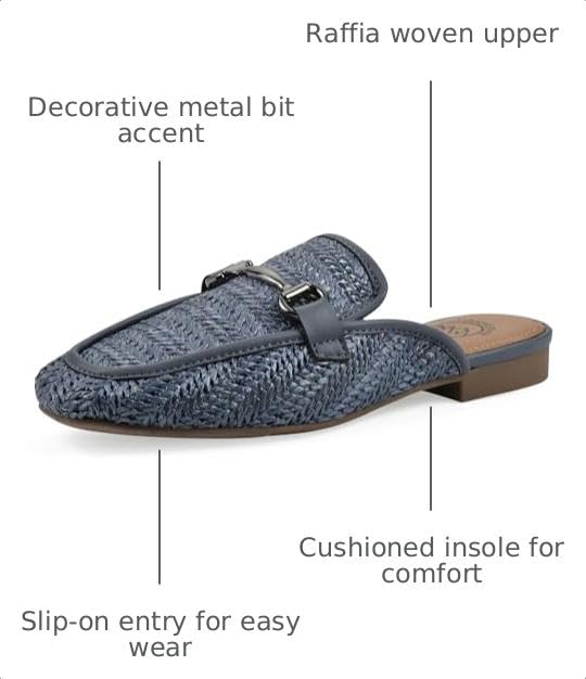 Image of WHITE MOUNTAIN Women's Bobbin Open-Back Slip-On Loafer