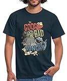 Das hochwertig verarbeitete, gerade geschnittene Herren-T-Shirt von Gildan mit rundem Halsausschnitt ist für Maschinenwäsche bei 30°C geeignet