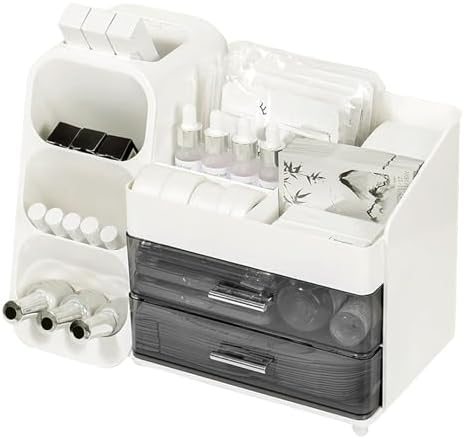 Makeup Organizer con 2 Cajones, Fabricada en Plástico, Multifunci...