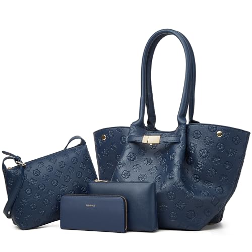 Image of Women Fashion Handbags Wallet Tote Bag Shoulder Bag Top Handle Satchel Purse Set 4pcs