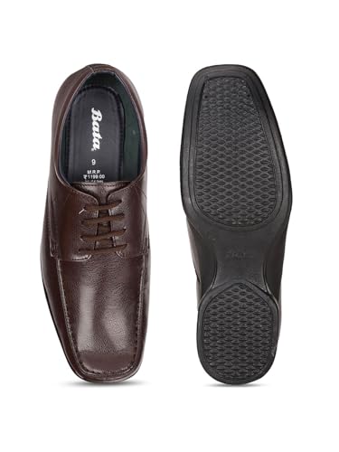 Image of Bata Men BOSS-Crude Black Formal Shoes
