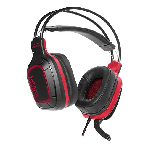 DRAZE Gaming Headset - padiglioni auricolari imbottiti, controllo del volume e silenziamento manuale del microfono - nero - Cuffia gaming - Immagine 1