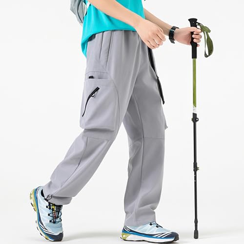 XYXIONGMAO Men's Loose Techwear Sweatpants Hip Hop Casual Cargo Pants Multi Pocket Streetwear Baggy Black Tactical Pants4