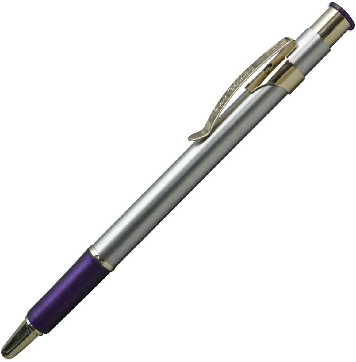 Pierre Cardin Look Satin Silver Metal Retractable Ball Pen | Elegant Body Design Colorful Grip with Golden Pocket Clip | Ideal for Festive & Corporate Gifting