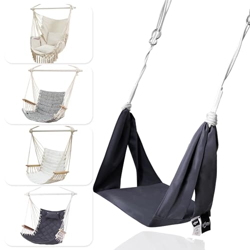 ROOITY Universal Hammock Chair Footrest - Adjustable Length & One-Size-Fits-Most;Quick-Clip Attachment for Hanging Chairs Foldable & Lightweight for Patio Indoor(Footrest Only - Chair Not Included)