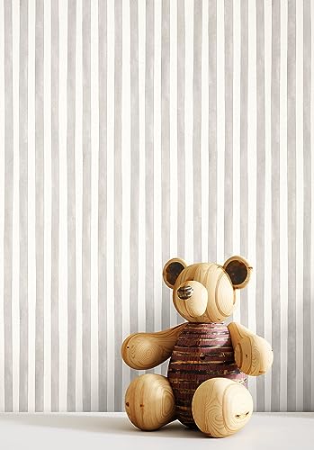 Newroom carta da parati grigio a righe cameretta stile...