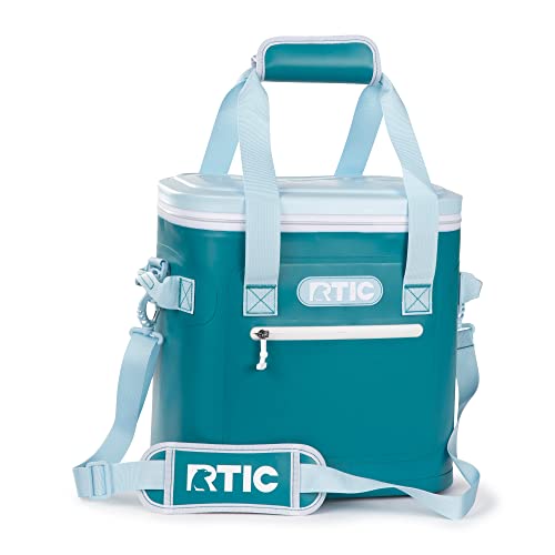 RTIC Ultra-Tough Soft Cooler 20 Can, Insulated Bag Portable Ice Chest Box for Lunch, Beach, Drink, Beverage, Travel, Camping, Picnic, Car, Trips, Floating Cooler Leak-Proof with Zipper, Deep Harbor