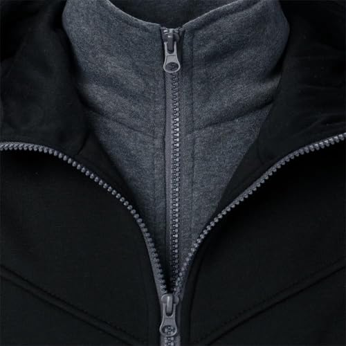 Men Autumn/Winter Casual Knit Hooded Cardigan with Zipper Closure3