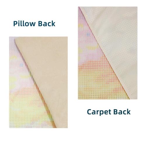 Image of Rose Latch Hook Kits Pillow Crochet Yarn Rug Pre-Printed Cushion DIY Needlework Pillowcase Hook and Latch Kit Christmas Home Sofa Decoration 43x43cm