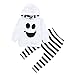 Produktbild Piebo Baby Jungen Mädchen Langarm Geist Shirt Pullover Sweatershirt Tops und Gestreift Hosen Set Halloween Kostüm Verkleidung Karneval Party (120, Weiß)