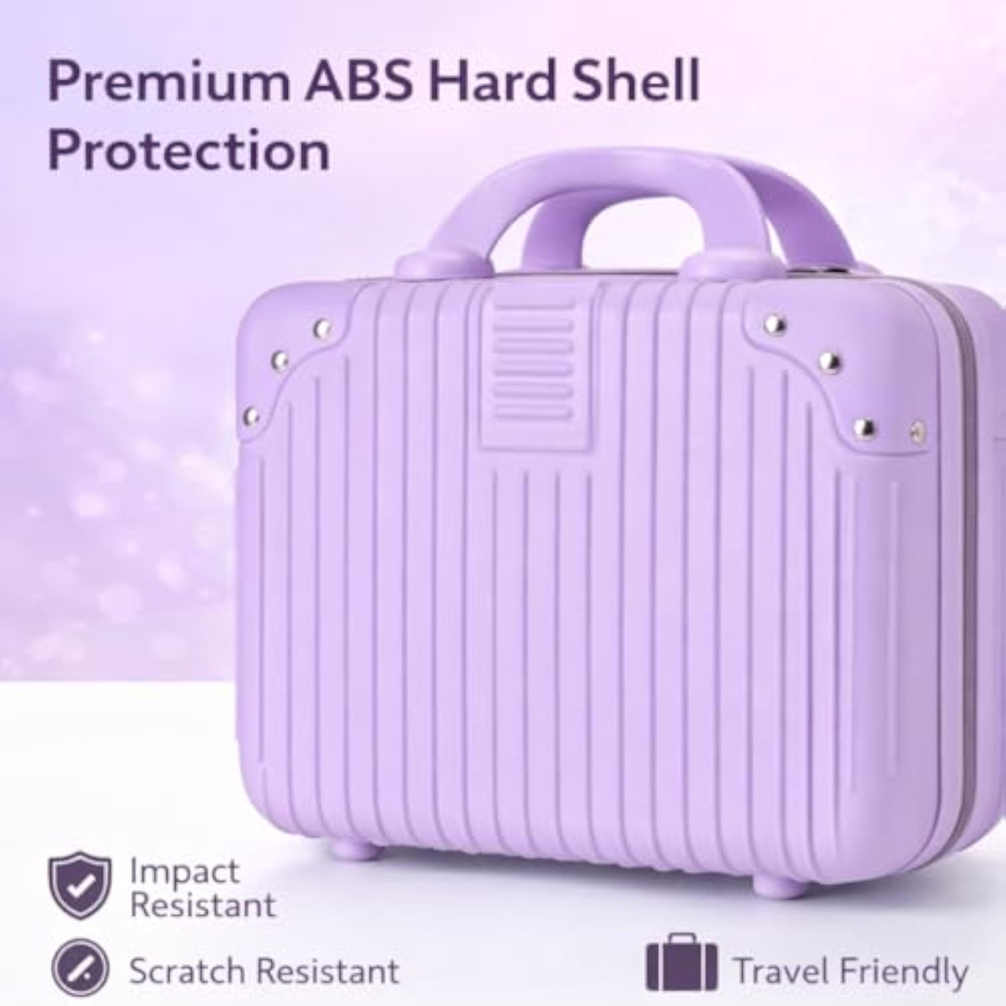 Premium ABS Hard Shell Makeup Vanity Travel Case for Women
