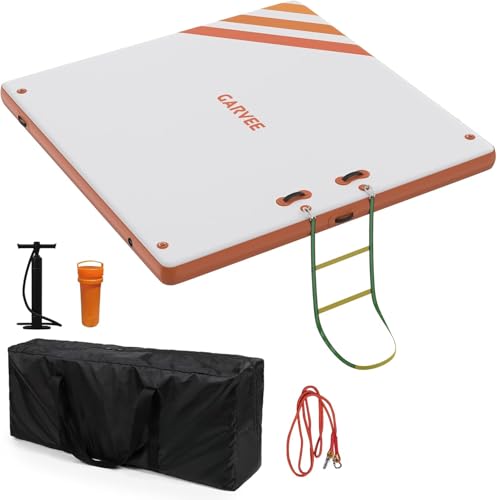 Inflatable Floating Dock, Swim Platform Floating Dock for Lakes, Lake Floats for Adults, Island Raft Mat for Lake Beach Ocean, Non-Slip Surface