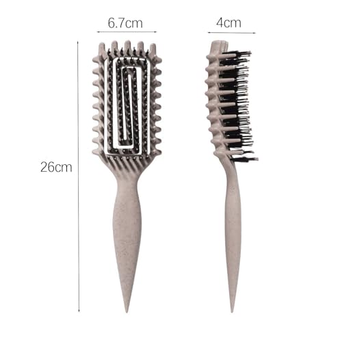 Image of Curly Hair Brush Candybrush Curl Defining Brush for Detangling Shaping and Defining Curls for Women, Men, Wet & Dry Hair (Black Beige)