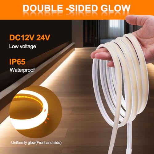 KISUFU Tira LED Neon COB 12V 1M Doble Luminiscencia miniatura 5