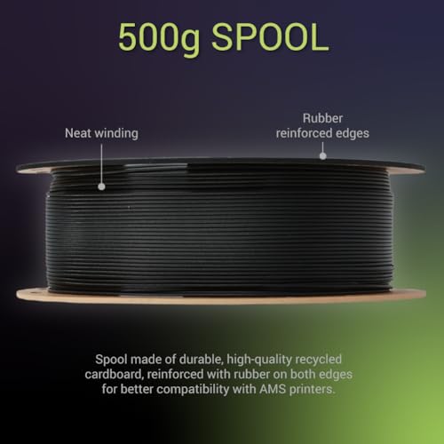 Image of Polymaker Fiberon PA612-ESD 3D Printer Filament 1.75mm 0.5kg, ESD-Safe Carbon Fiber Nylon, Heat Resistant to 150C, Chemical Resistant, Industrial Grade Strength, PCB Fixtures, Electronics Housings