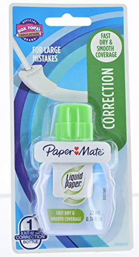 Liquid Paper 5640415 .74 Oz White Liquid Correction Fluid