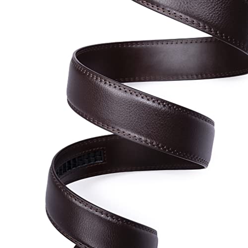 Image of BANGE Mens Genuine Leather Belt with Limited Edition Buckle (a House Of Brands Company design) (T131 BLA BRO)
