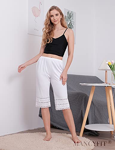 Image of MANCYFIT Pettipant Culotte Slip Pants for Women Snip-It Lace Bloomers Under Dress