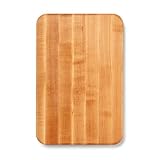 John Boos Chop-N-Slice Series Rectangular Wooden Maple Cutting Board 18”x12” – 1.25” Thick, 8-lb Reversible Butcher Block with Eased Corners, Edge-Grain & Finger Grips – Made in the USA