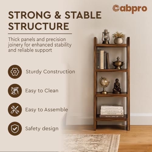 Image of Book Shelf for Home Library with Assembly | Laminated Engineered Wood Storage Rack for Living Room, Office, Kitchen, Bedroom (Walnut, 3 Layer)