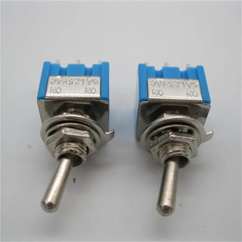 Mini interrupteur à bascule DPDT MTS-202 de 10 pièces avec capuchon étanche - 6