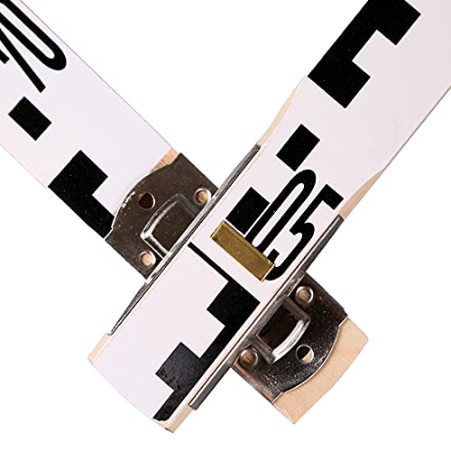 Nivellierzollstock 4 m (Geometer-Maßstab), Transportlänge 57,5 cm – E-Teilung/mm-Teilung