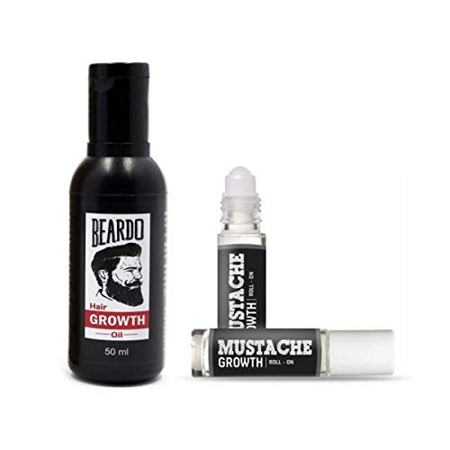 Beardo Growth Oil & Mustache Growth Roll On (Combo)
