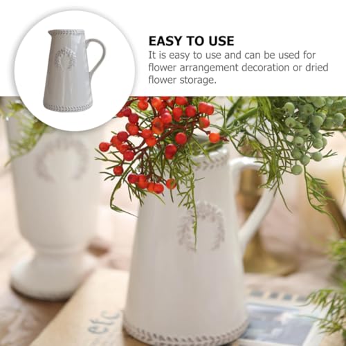Vase en céramique blanche solide au design moderne épuré - 6