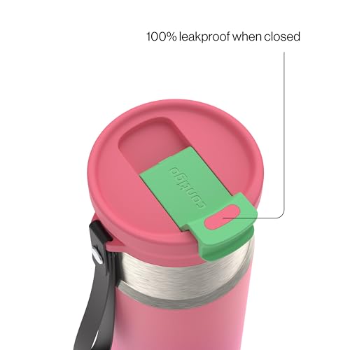Image of Contigo DualSip 16 oz Compact Stainless Steel Vacuum-Insulated Water Bottle with 2-in-1 Leakproof Lid (Straw or Spout), BPA-Free & Lead-Free, Dishwasher Safe