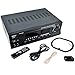 Pyle Wireless Bluetooth Audio Power Amplifier - 300W 4 Channel Home Theater Stereo Receiver with USB, AM FM, 2 Mic IN with Echo, RCA, LED, Speaker Selector, For Studio, Home Use, Black - PT272AUBT