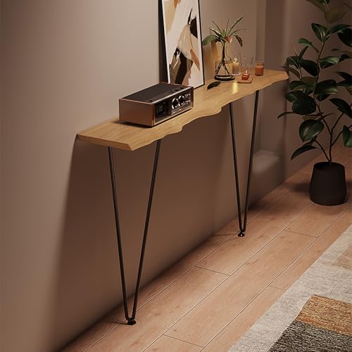 Mesa de acento estable de madera maciza y forja para salones 2