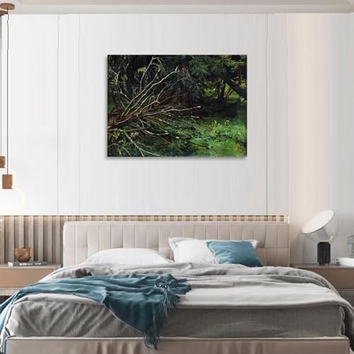 Tableaux sur toile poster image peinture tableau decoration murale foret