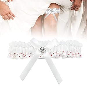 DURANTEY Kousenband bruiloft met roodachtige punten kousenband kant bruiloft kousenband bruiloft elastische zachte…