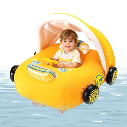 Bouée gonflable pour enfant en forme de voiture pour éviter les coups de soleil