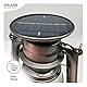 Shopeco SOLARIS LED Solarlaterne Campingleuchte Dimmbar Metall Gehäuse im Kupfer Retro Design tauschbarer Akku Warmweiß mit USB Ladefunktion