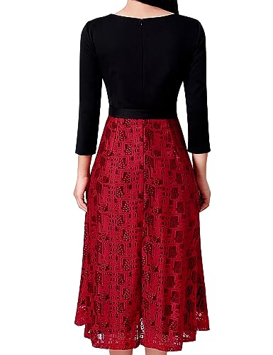 Image of VFSHOW Womens Work Business Casual Church Pockets Belted A-Line Midi Dress
