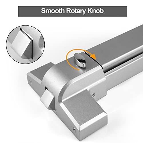A Bst Push Bar Door Lock Panic Exit Device With Exterior Lever,Stainless Steel Panic Bar For Exit Doors Commercial Emergency Panic Push Bar Hardware For 28”-36” Metal Wood Exit Door #TOP4