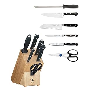 HENCKELS Classic Razor Sharp 7 Piece Knife Set Chef Knife Bread Knife German Engineered Informed by 100 Years of Mastery