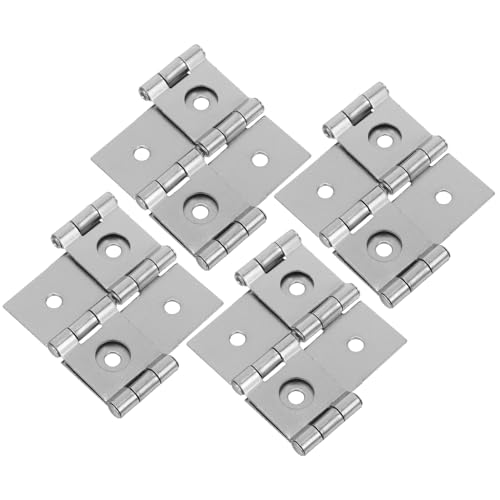 POPETPOP 4 piezas Bisagra de Hierro Doble Eje para Puertas Batientes y Saloon Kit de Instalación Resistente para Puertas Exteriores y Muebles con Cierre Seguro y Alta Estabilidad