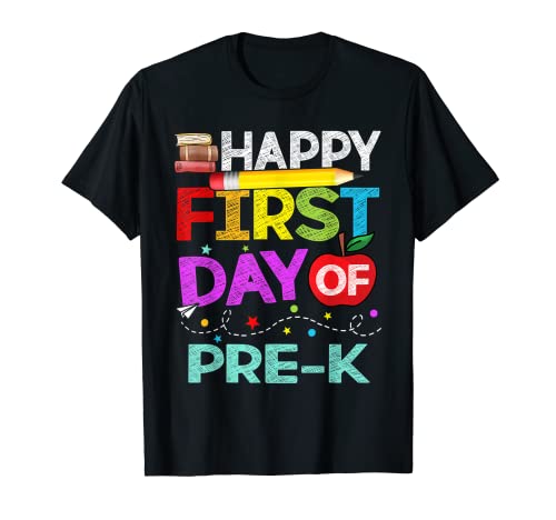 Happy First Day Of Pre-K Back To School Kid Boy Girl T-Shirt