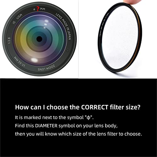 Lightdow 1/4 Black Mist Diffusion Lens Filter With Special Effect Video Film Portrait Cinematic Quality Images For Canon Nikon Sony Cameras (72Mm) #TOP4